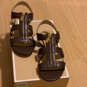 Michael Kors Berkley T-Strap Flat Sandal, Java